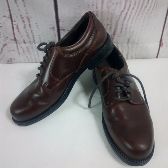 Nunn Bush Brown Leather Oxford Lace Up Dress Shoes - Picture 2 of 14